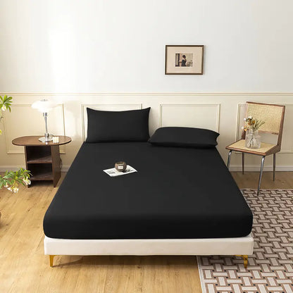 Solid Color Sheet Set, Soft Skin-Friendly Breathable Bedding Set, Machine Washable, with 1 Fitted Sheet, 100% Polyester Sanded Fabric, for Bedroom and Guest Room